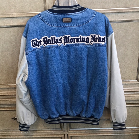 VINTAGE GEAR DALLAS MORNING NEWS PRESS JEAN JACKET - Picture 4 of 12